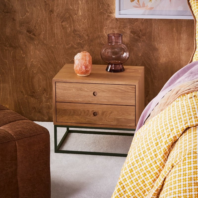 Newtown Natural & Black Side Table