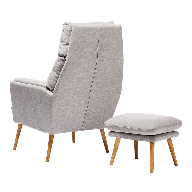 Anderson Grey Chair & Foot Rest 