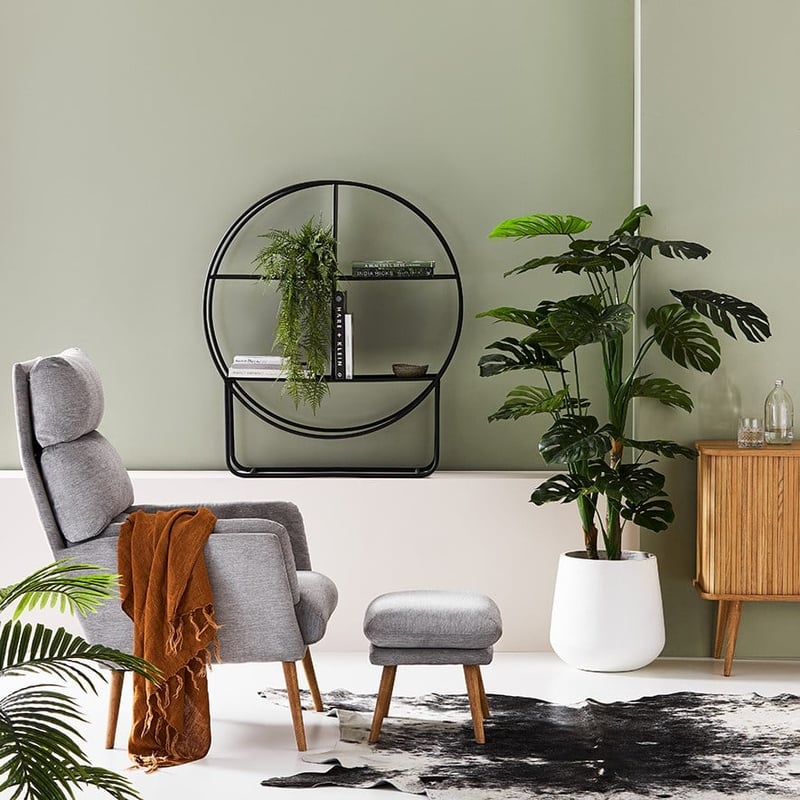 Anderson Grey Chair & Foot Rest 