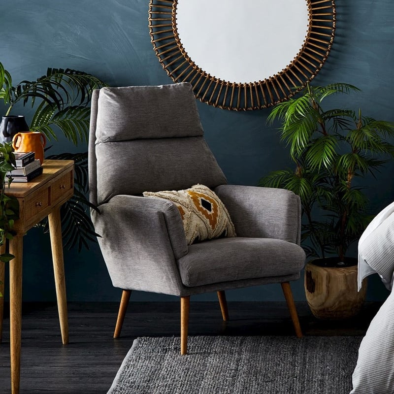 Anderson Grey Chair & Foot Rest 
