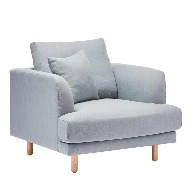 Virginia Dusty Blue 1 Seater Sofa