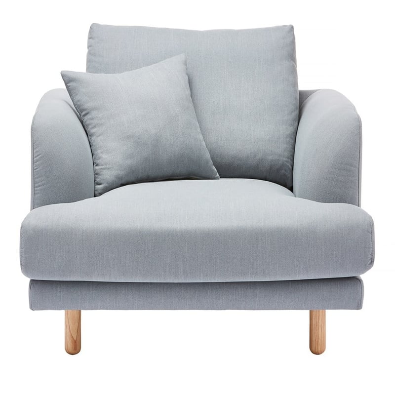 Virginia Dusty Blue 1 Seater Sofa