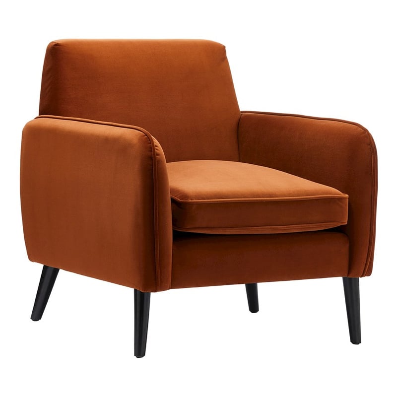 Portland Brick Red Velvet Chair