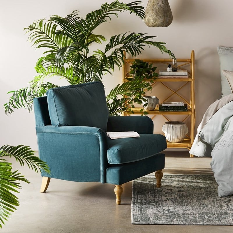 Sorrento Ocean Velvet Chair