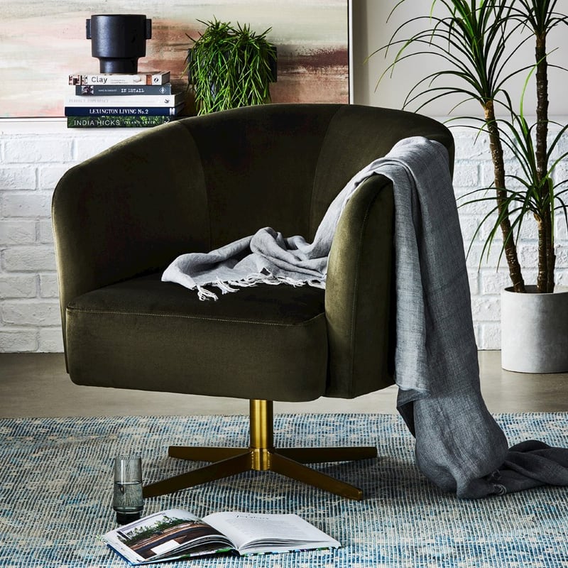 Gallery Olive Velvet Chair