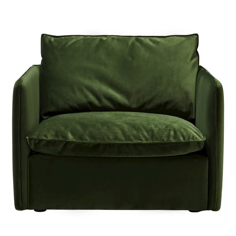 Atticus Forest Velvet Armchair