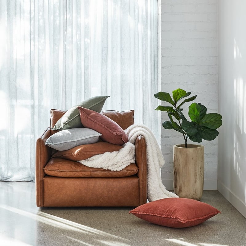 Atticus Tobacco Leather Armchair