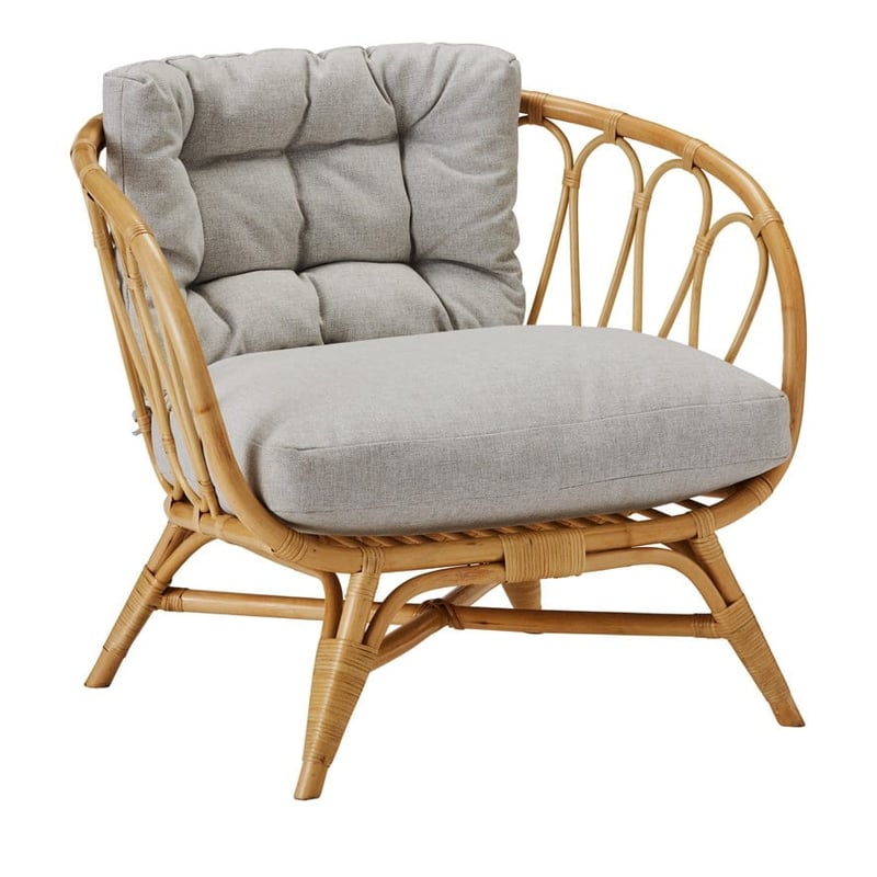 Capri Natural & Grey Rattan Loop Chair