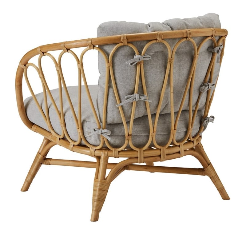Capri Natural & Grey Rattan Loop Chair