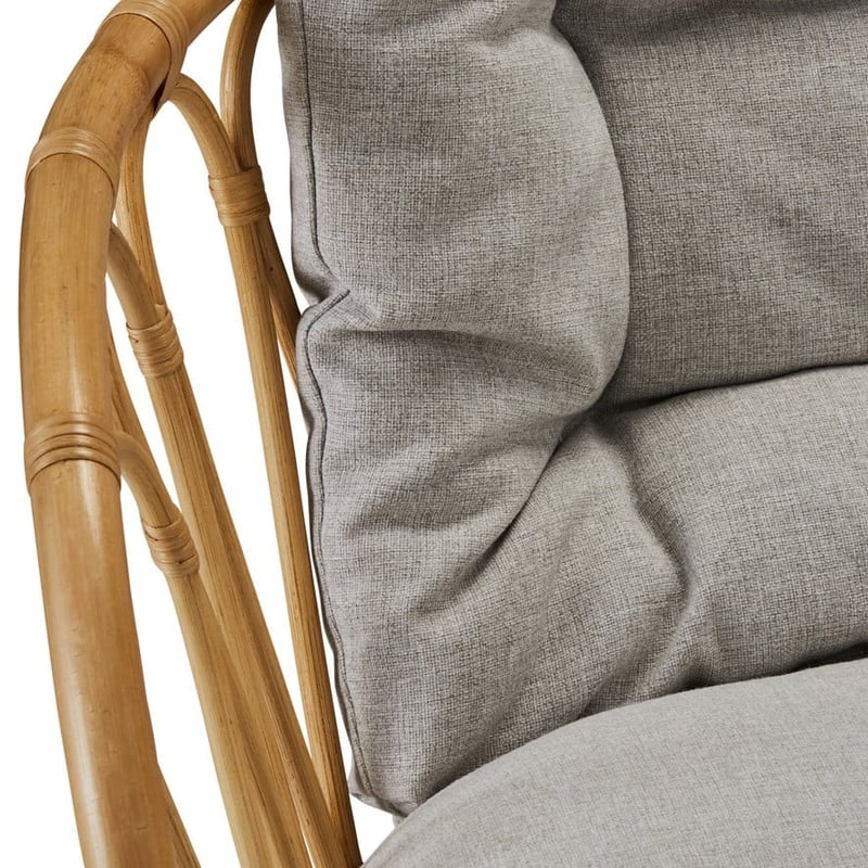 Capri Natural & Grey Rattan Loop Chair