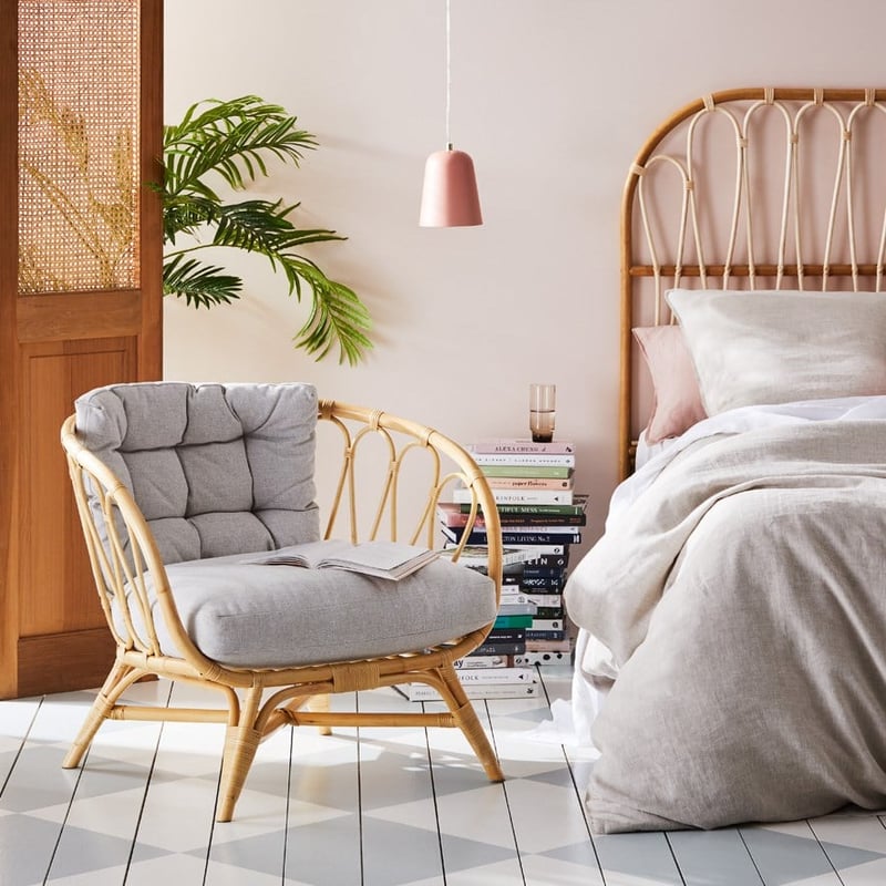 Capri Natural & Grey Rattan Loop Chair