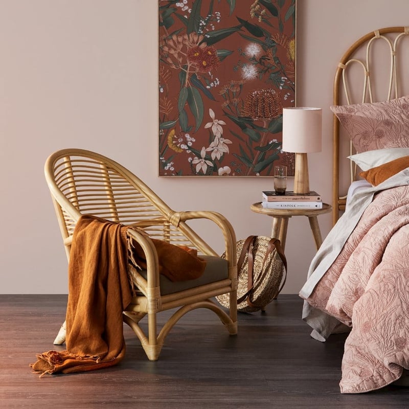 Capri Natural & Olive Rio Rattan Chair