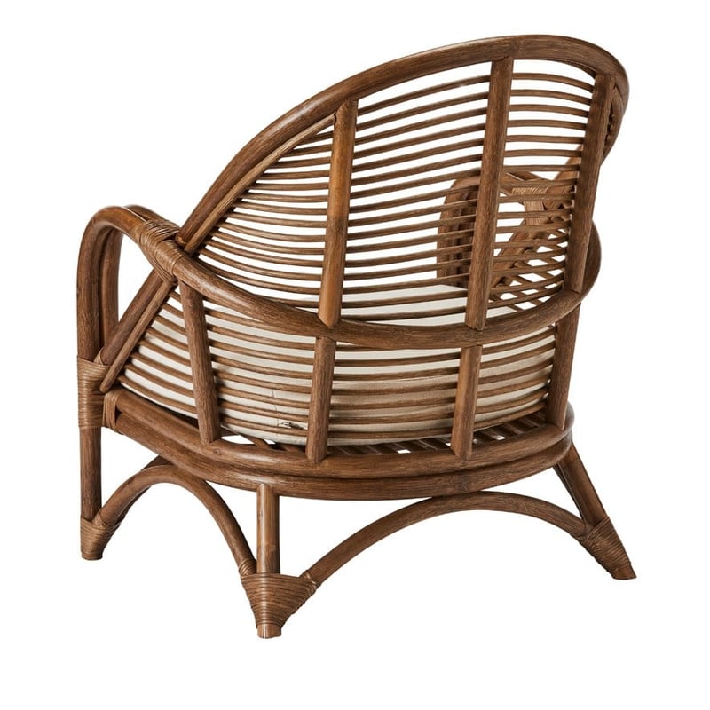 Capri Walnut & Natural Rio Rattan Chair