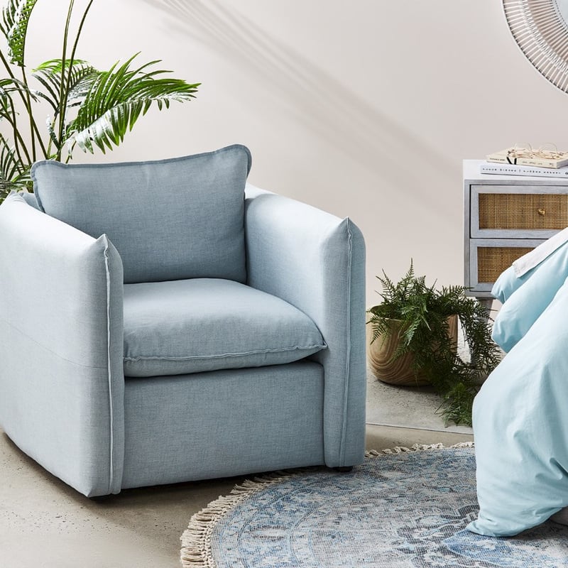Sebastian Soft Blue Chair   