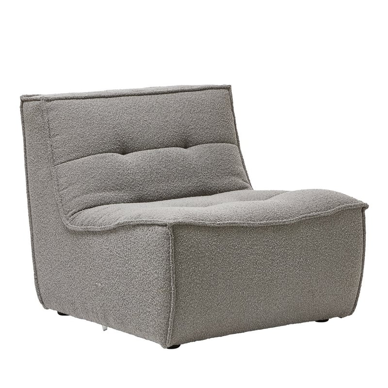 Otis Grey Boucle Lounge Chair 1 Seater 