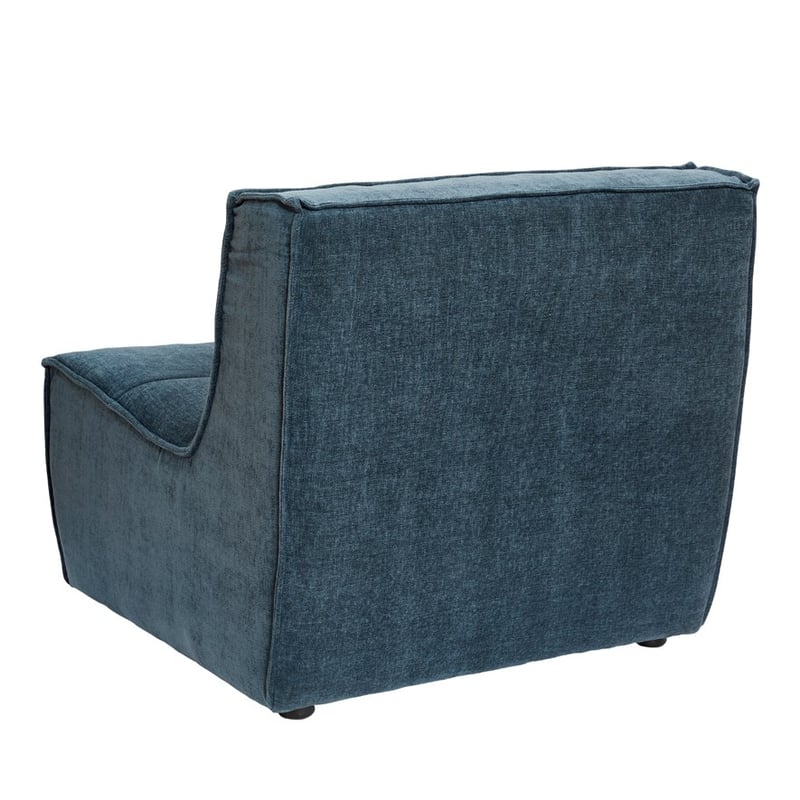 Otis Petrol Blue Lounge Chair 1 Seater