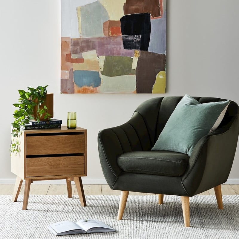 Kensington Olive 1 Seater Chair