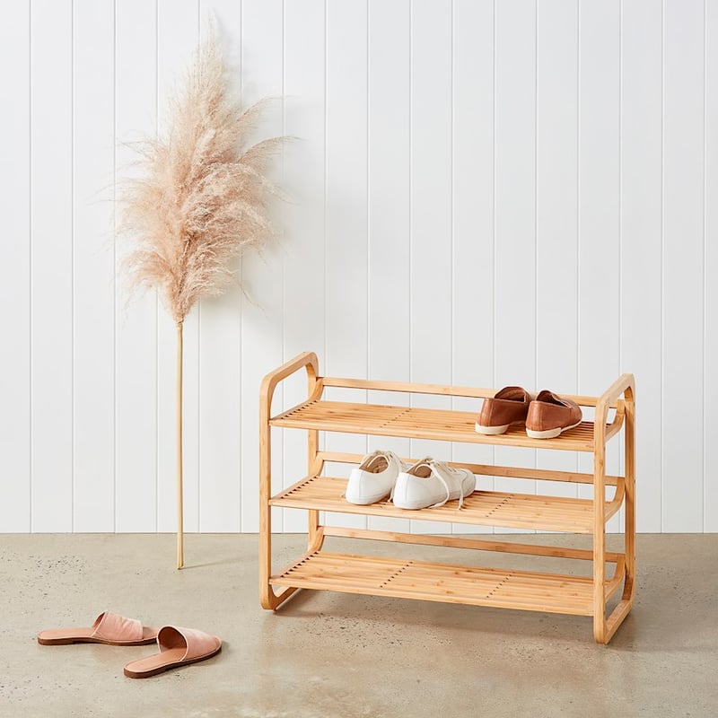 Bamboo Natural Shoe Rack