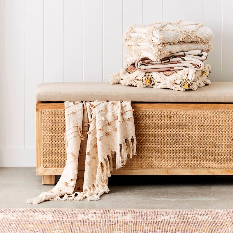 Burleigh Natural Small Storage Blanket Box