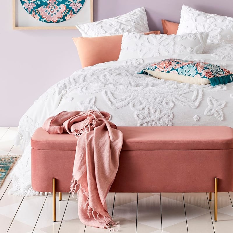 Francis Rouge Velvet Blanket Box