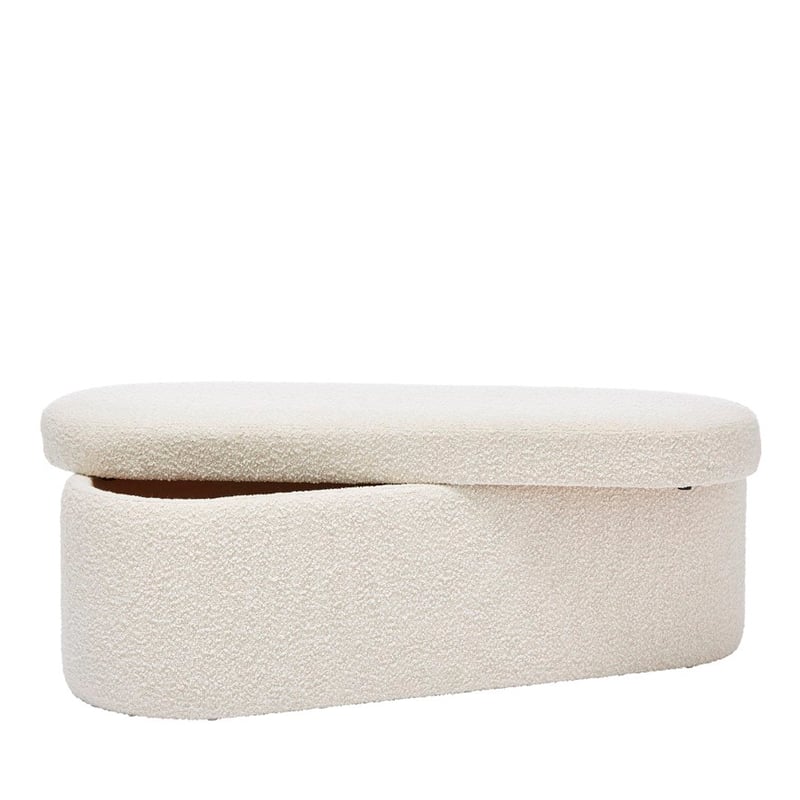 Memphis Cream Boucle Blanket Box 