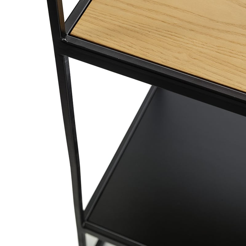 Bentley 4 Tiered Shelf Black & Ash