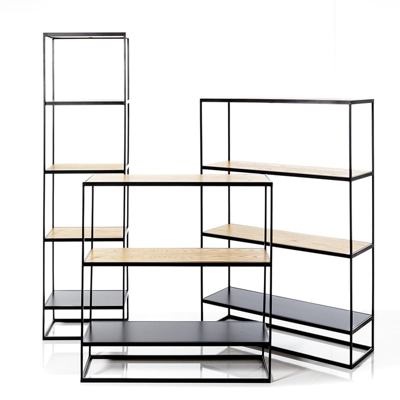 Bentley 4 Tiered Shelf Black & Ash