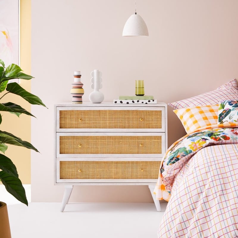 Anjuna White Wash 3 Drawer Chest 