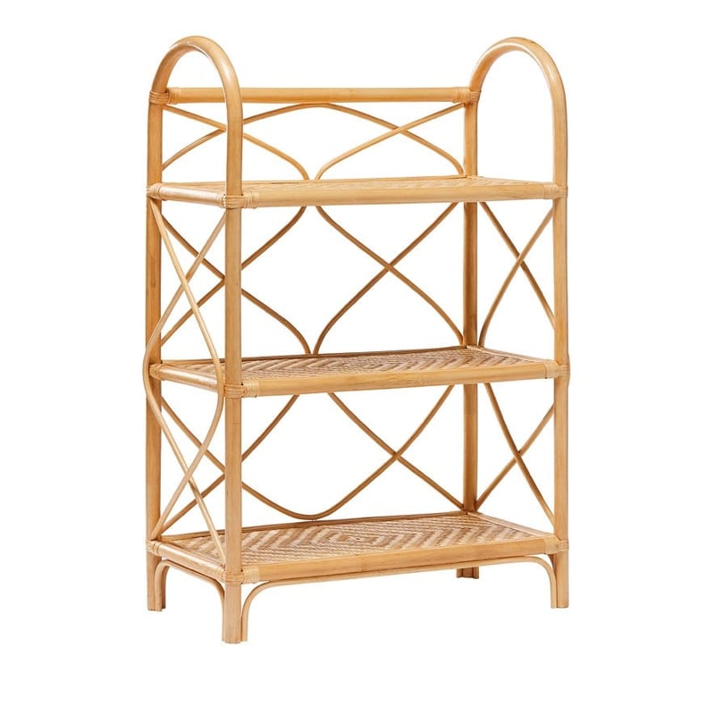 Cayman Rattan Collection Honey 3 Tiered Bookshelf