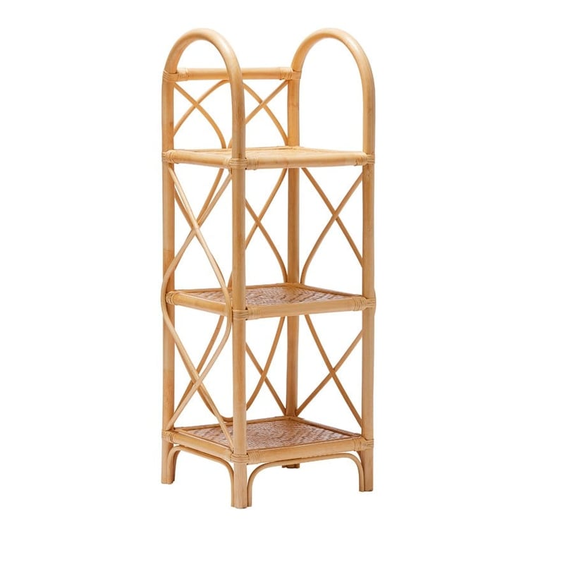 Cayman Rattan Collection Honey 3 Tiered Bathroom Shelf