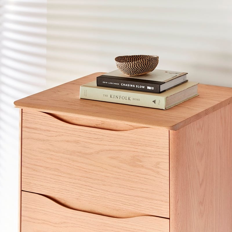 European Collection Adana Timber Natural 5 Drawer Tall Boy
