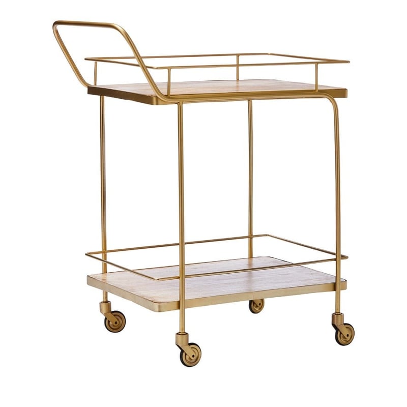 Anjuna Natural & Gold Bar Cart