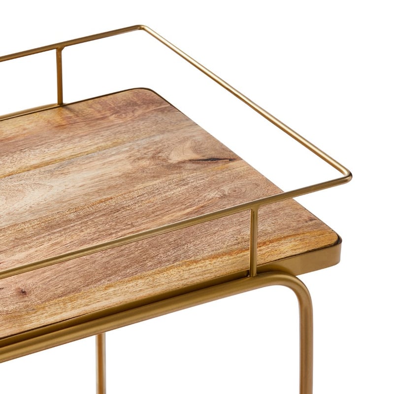 Anjuna Natural & Gold Bar Cart