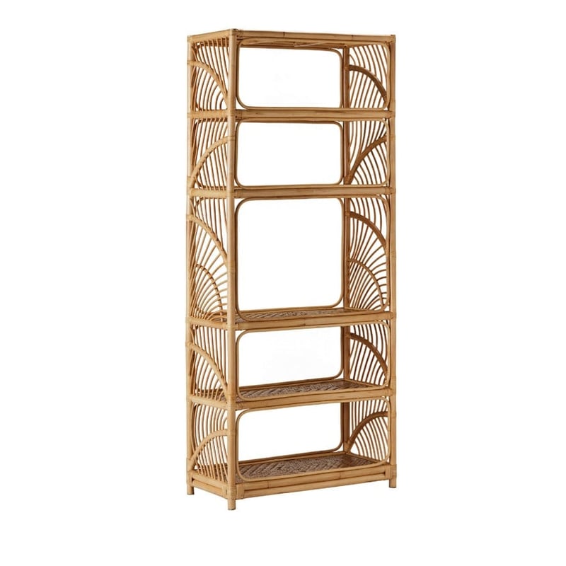 Marrakesh Rattan Honey 5 Tiered Bookshelf