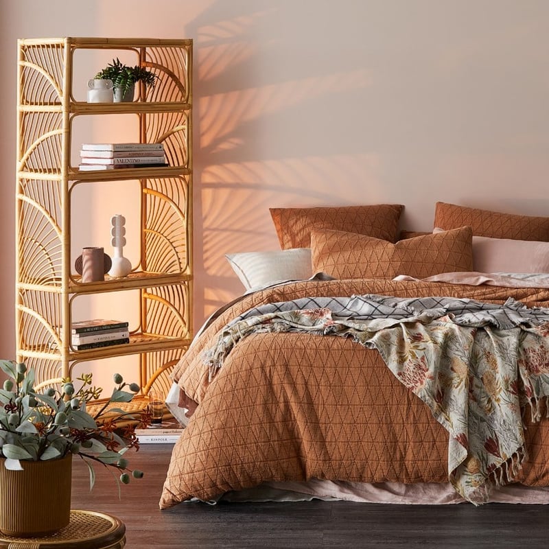 Marrakesh Rattan Honey 5 Tiered Bookshelf