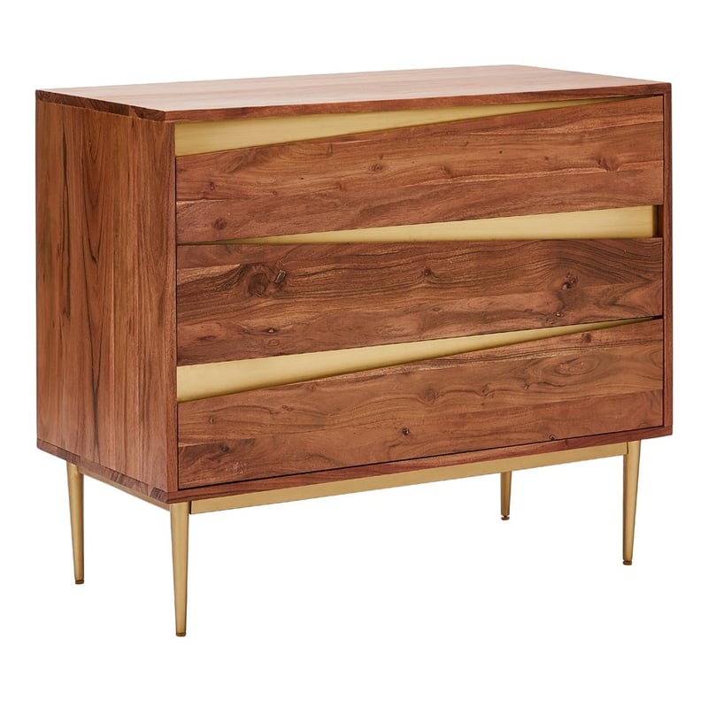Hugo Chestnut & Gold Chest of Drawers