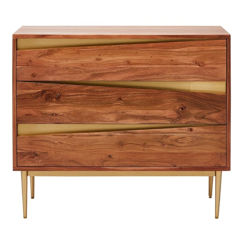Hugo Chestnut & Gold Chest of Drawers