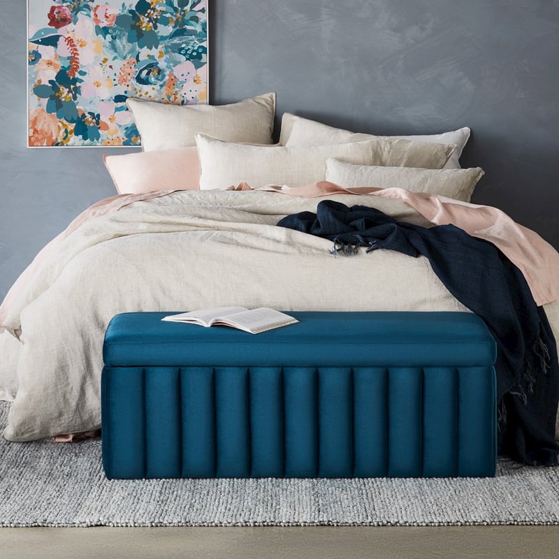 Kensington Navy Blanket Box