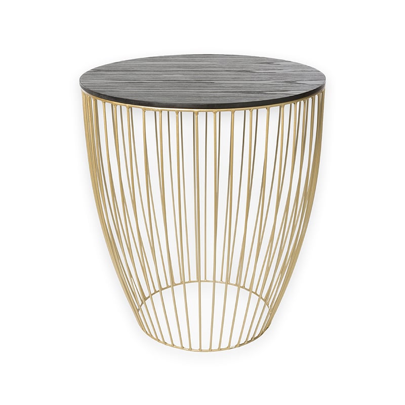 Element Round Side Table Black/Gold