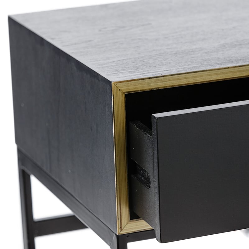 Milo Side Table Black Veneer