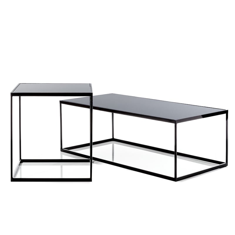 Bentley Side Table Black Smoked Glass