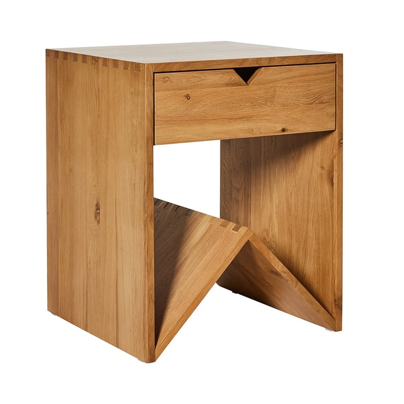 Zeke 1 Drawer Solid Oak Side Table 