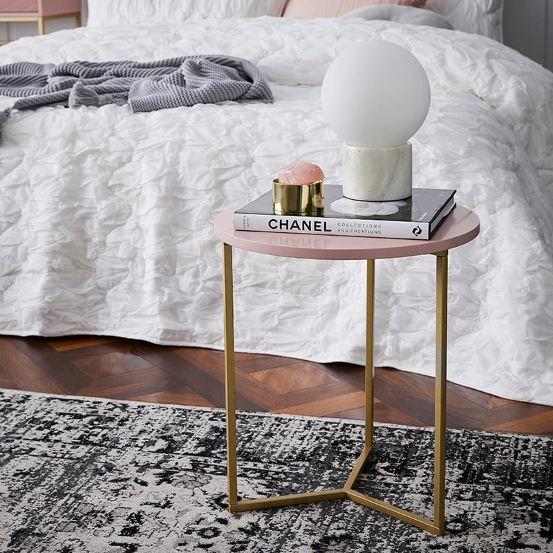 Verona Collection Pink Small Side Table