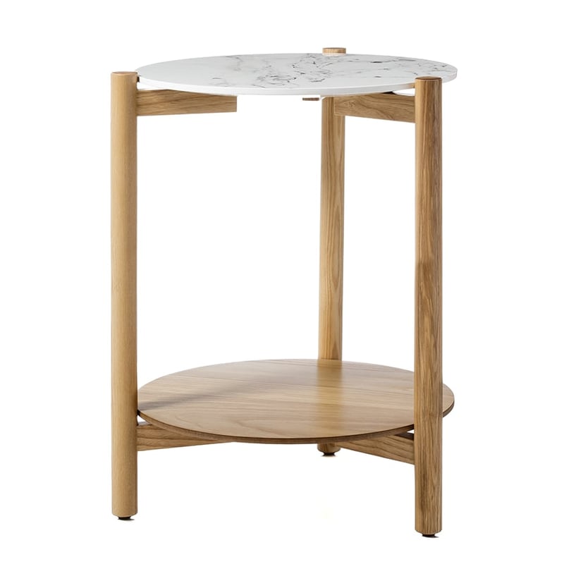 Camilla Collection Side Table Marble & Ash