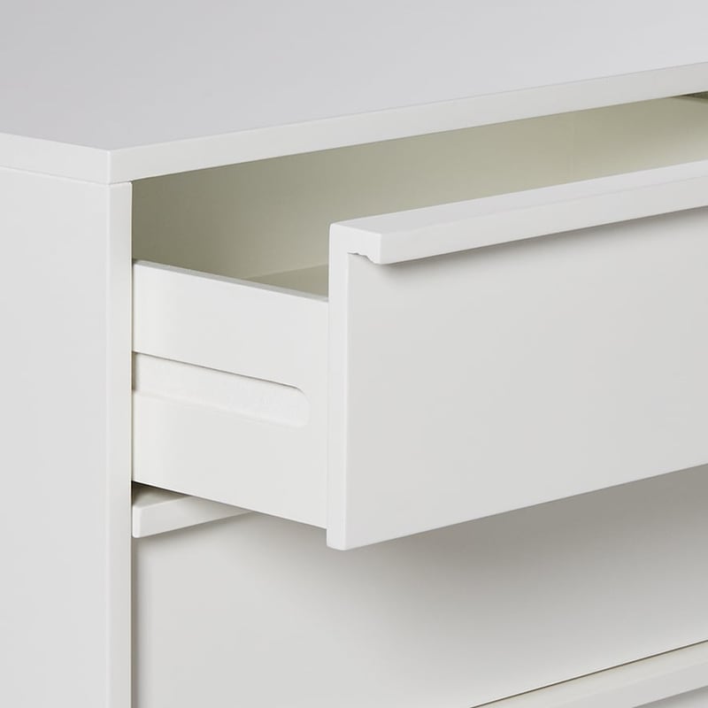 Finley 3 Drawer White Bedside Table