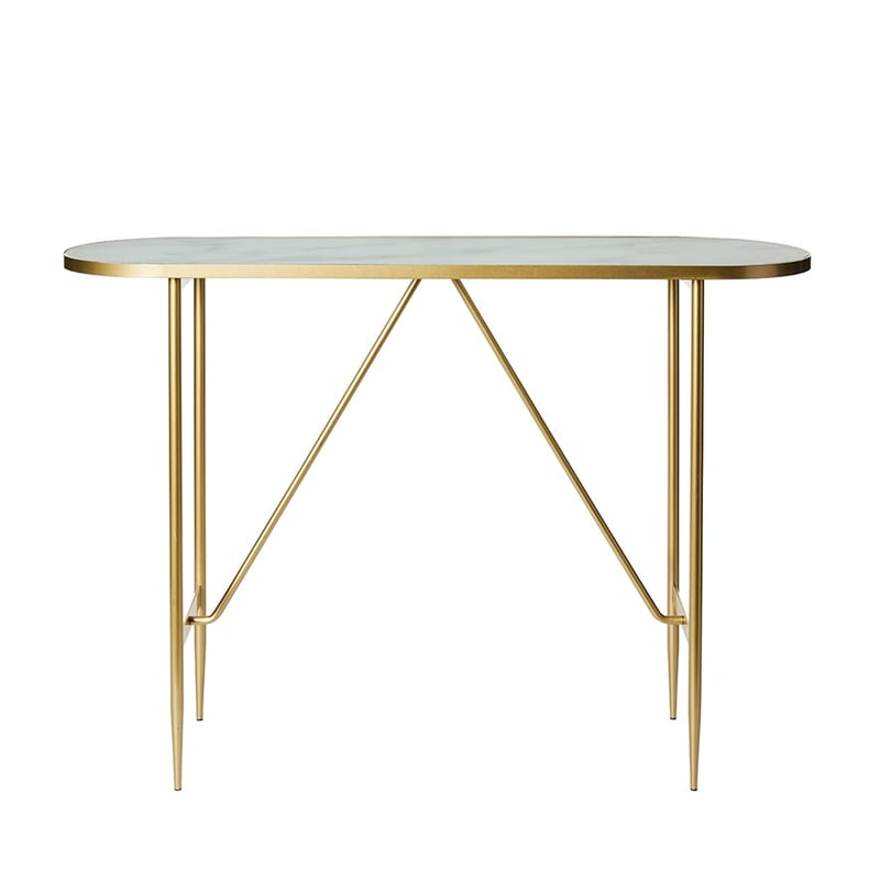 Oslo Gold Marble Glass Console