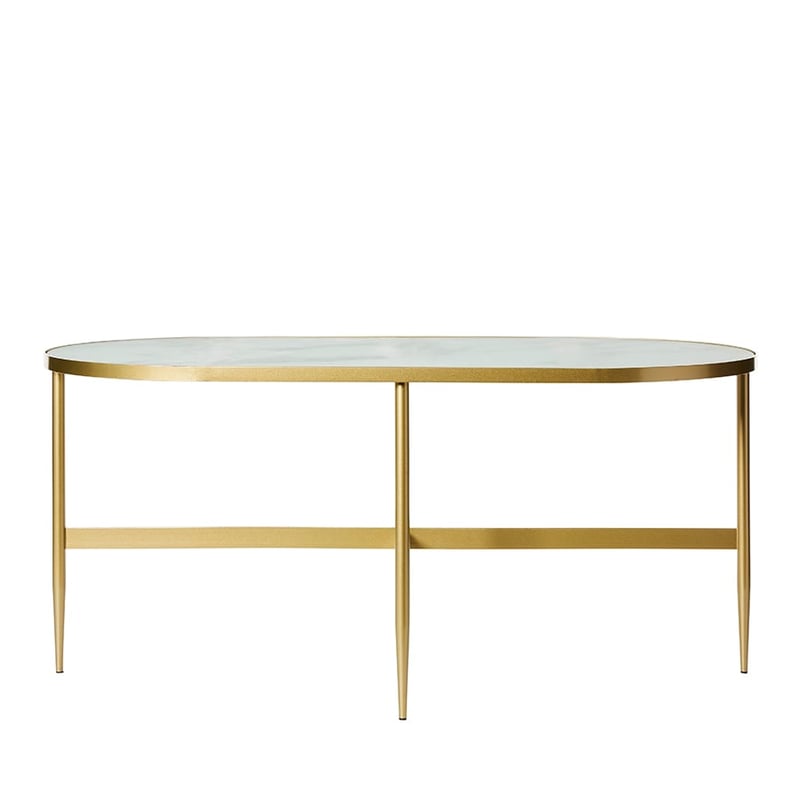 Oslo Gold Marble Glass Coffee Table