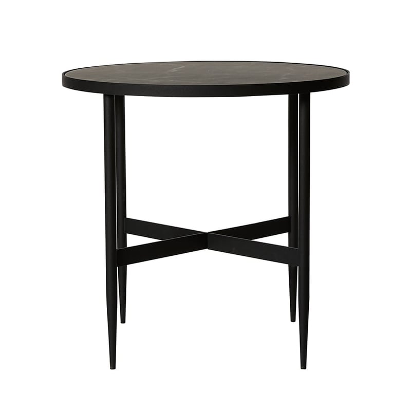 Oslo Black Marble Glass Side Table
