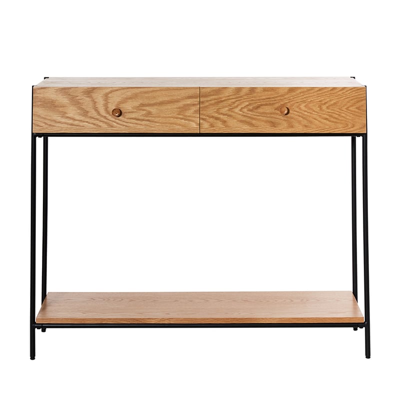 Jasper Natural & Black Console Table