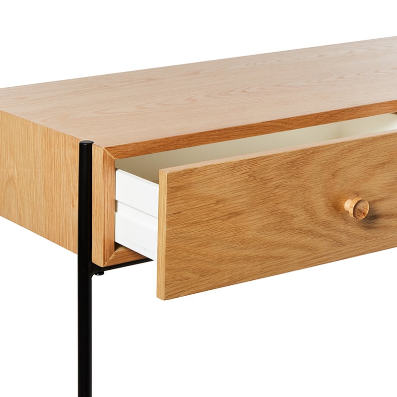 Jasper Natural & Black Console Table